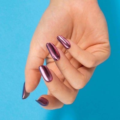 unghie rosa 2024 metallizzate